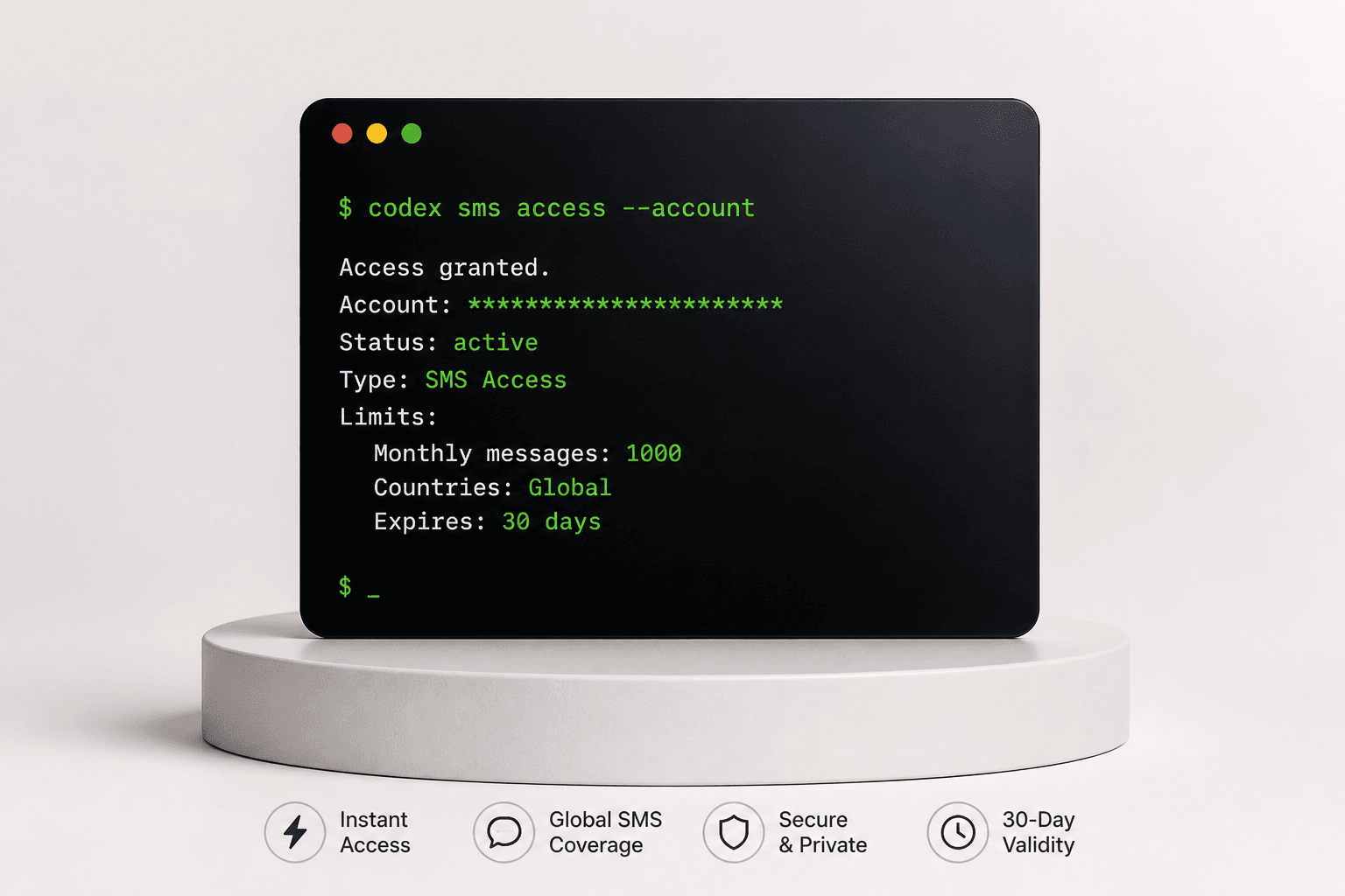 Codex SMS Verification · Digital delivery · US store account